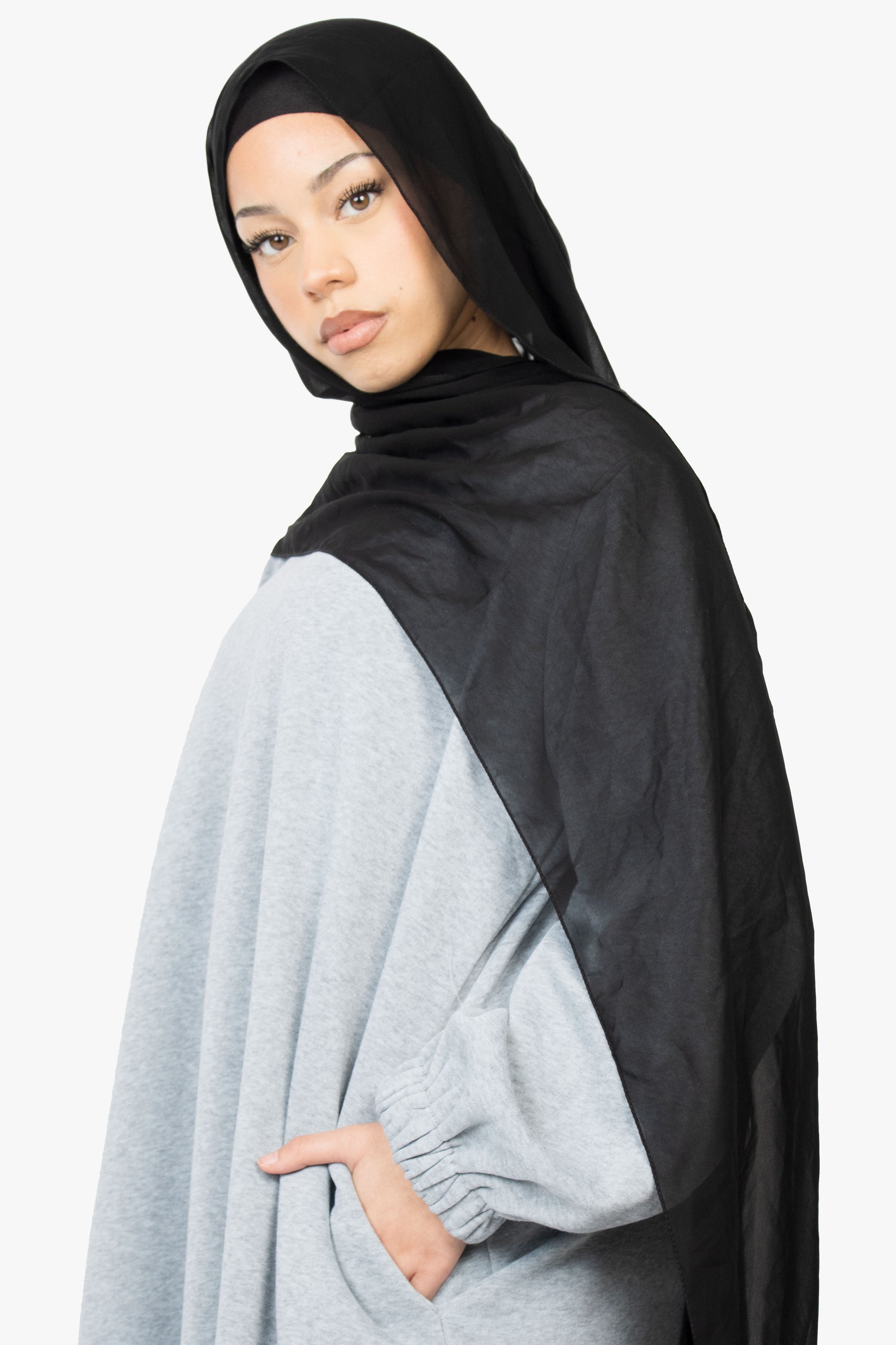 Light Grey Jumper Abaya