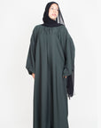 Moss Green Balloon Sleeve Abaya