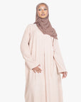 Beige Mélange Pleat Abaya