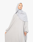 Cloud Grey Batwing Abaya