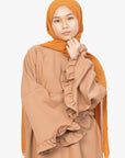 Caramel Flower Sleeve Abaya