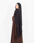 Pecan Brown Side Wrap Abaya