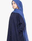 Navy Long Shirt Two-Piece Abaya