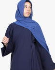 Navy Side Wrap Two-Piece Abaya