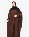 Pecan Brown Marie Sleeve Abaya