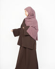 Mocha Brown Two-Piece Abaya