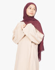 Cream Side Wrap Abaya