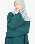 Forest Green Side Wrap Two-Piece Abaya