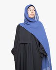 Black Pleated Bridge Abaya