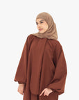 Hazelnut Front Neck Tie Abaya