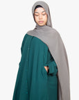 Forest Green Long Shirt Two-Piece Abaya