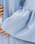 Sky Blue Bell Sleeve Abaya