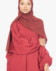 Crimson Red Batwing Abaya