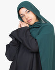 Black Tulip Sleeve Abaya