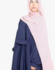 Navy Pleated Bridge Abaya