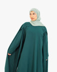 Emerald Green Cape Sleeve Abaya