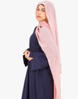 Navy Slit Kimono Sleeve Abaya