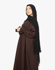 Mocha Brown Poet Sleeve Abaya