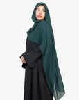 Black Tulip Sleeve Abaya