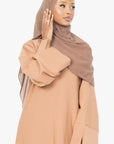 Caramel Slit Kimono Abaya