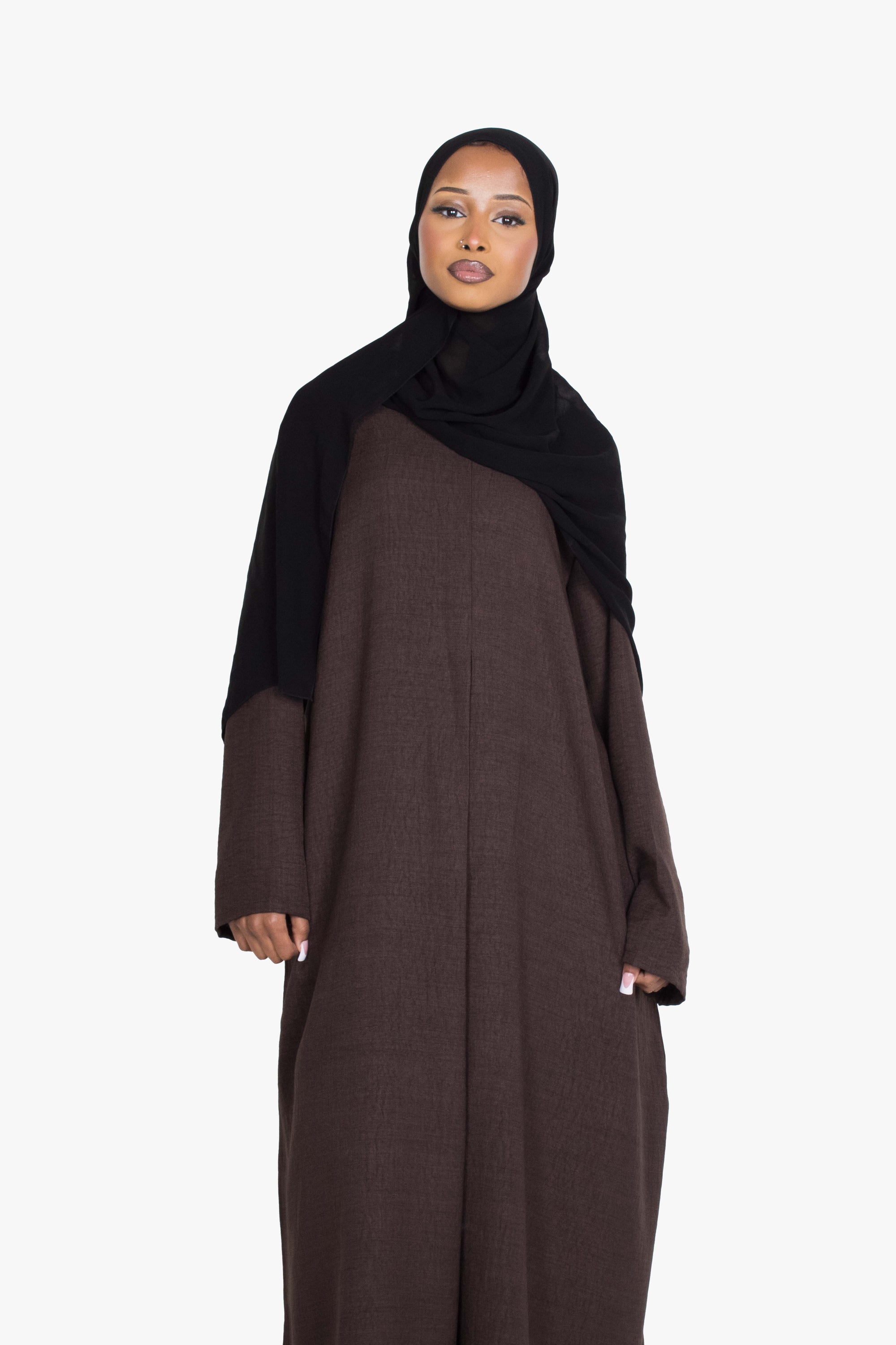 Coffee Mélange Pleat Abaya