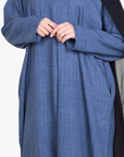 Indigo Mélange Pleat Abaya