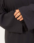 Black Side Wrap Abaya