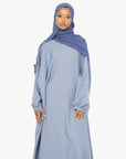 Powder Blue Batwing Abaya