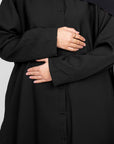 Black Long Shirt Two-Piece Abaya