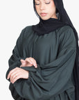 Moss Green Balloon Sleeve Abaya