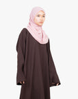 Mocha Brown Tulip Sleeve Abaya