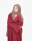 Crimson Red Tulip Sleeve Abaya