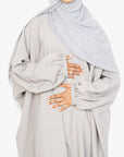 Cloud Grey Batwing Abaya