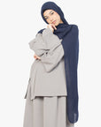 Cloud Grey Two-Piece Abaya