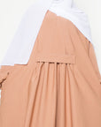 Caramel Pleated Bridge Abaya