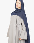 Cloud Grey Side Wrap Abaya