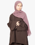 Mocha Brown Two-Piece Abaya