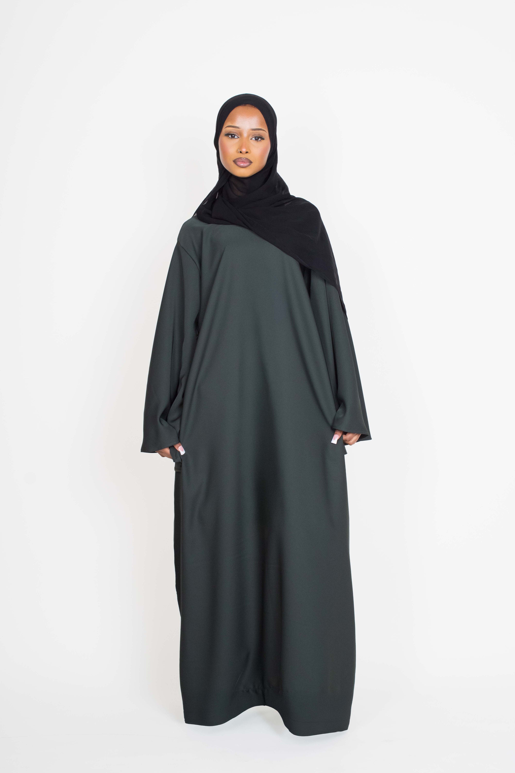 Moss Green Umbrella Sleeve Abaya