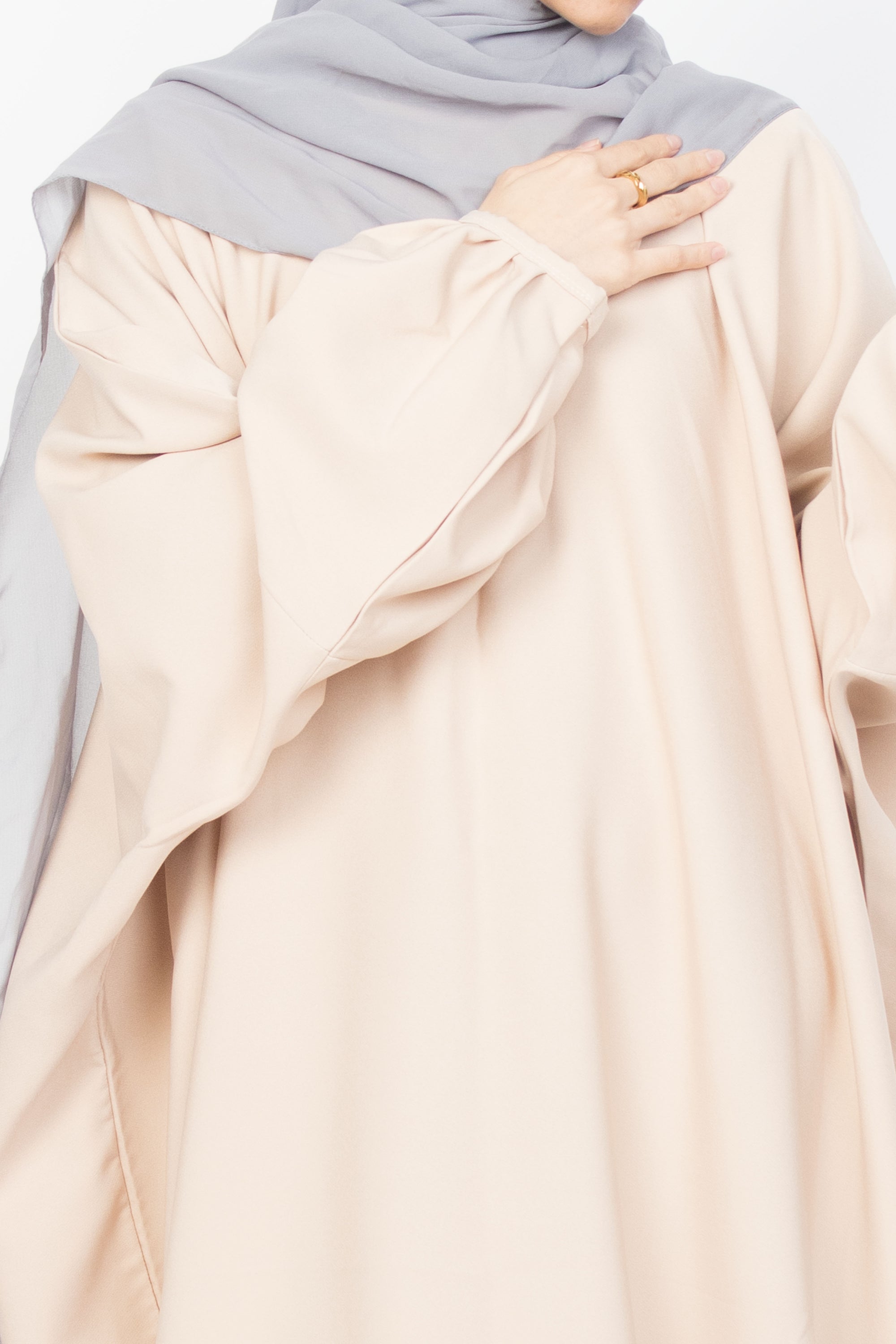 Cream Batwing Abaya