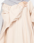 Cream Batwing Abaya