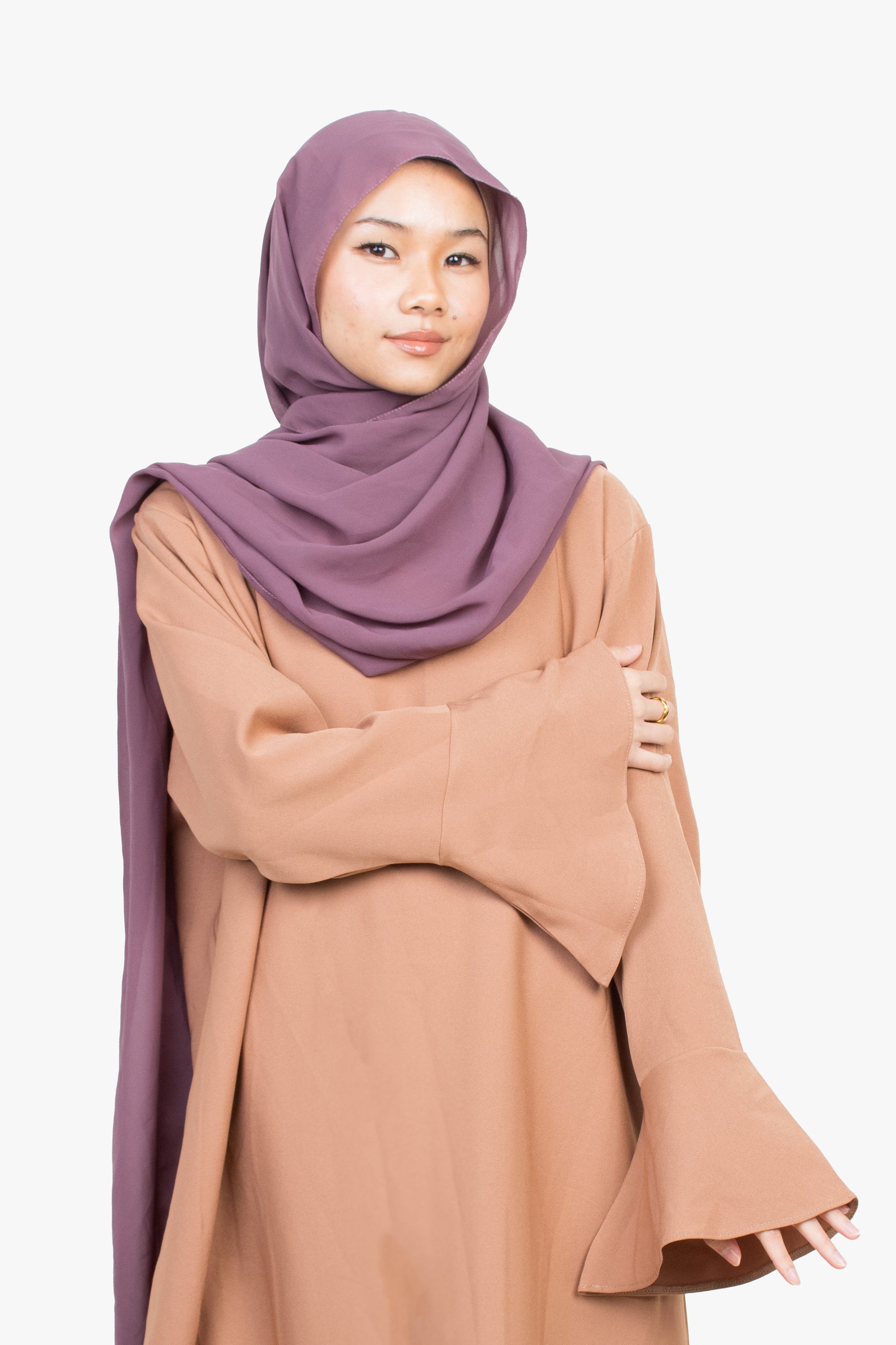 Caramel Tulip Sleeve Abaya