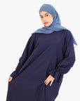 Navy Poet Sleeve Abaya