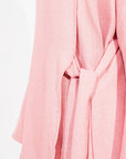 Blossom Pink Linen-Feel Side Wrap Abaya