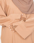 Caramel Slit Kimono Abaya