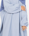 Powder Blue Batwing Abaya