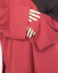 Crimson Red Two-Piece Abaya