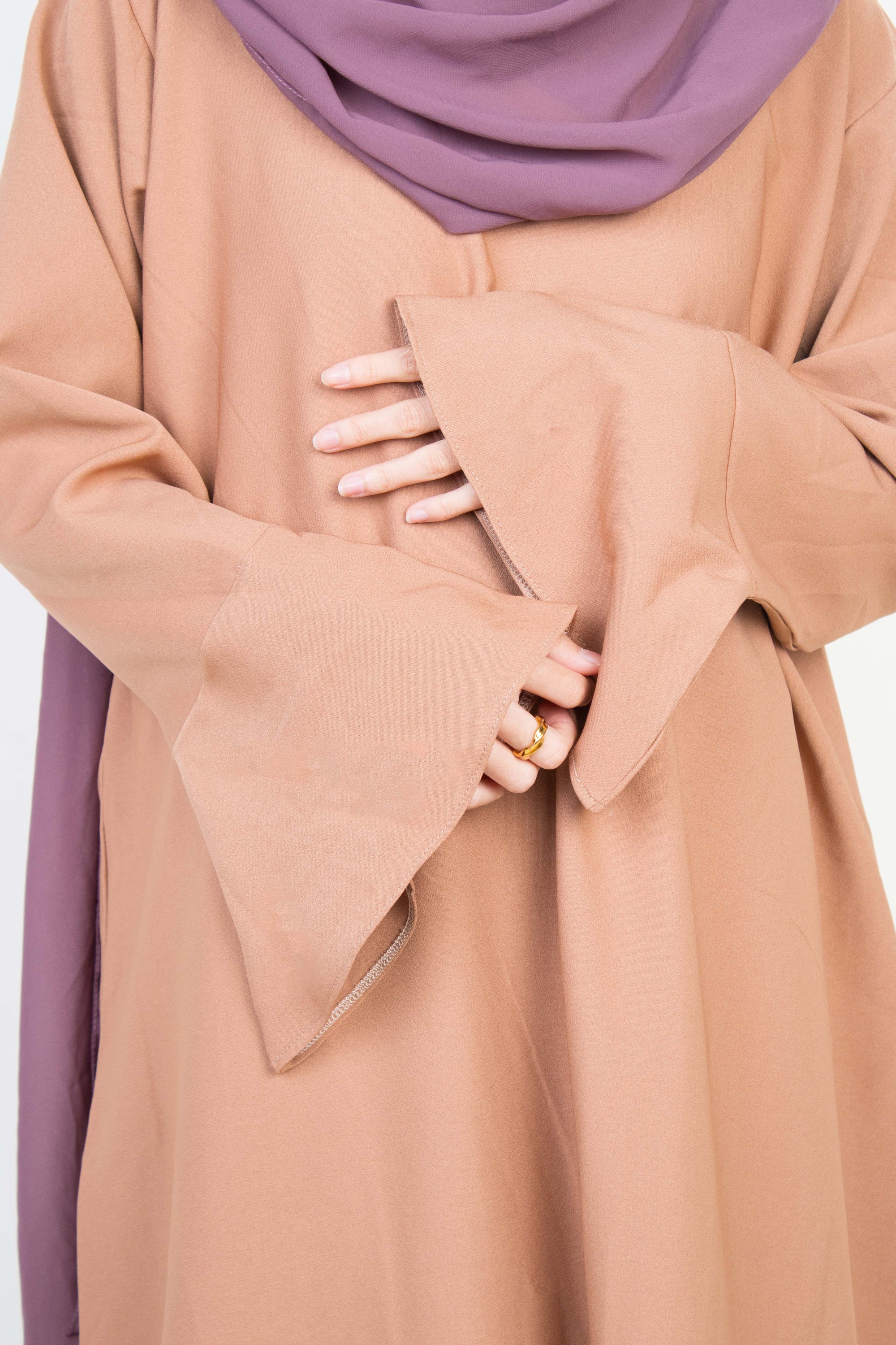 Caramel Tulip Sleeve Abaya