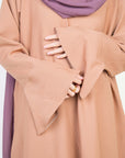 Caramel Tulip Sleeve Abaya