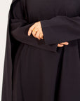 Black Cape Sleeve Abaya