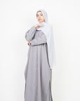 Cloud Grey Long Shirt Two-Piece Abaya